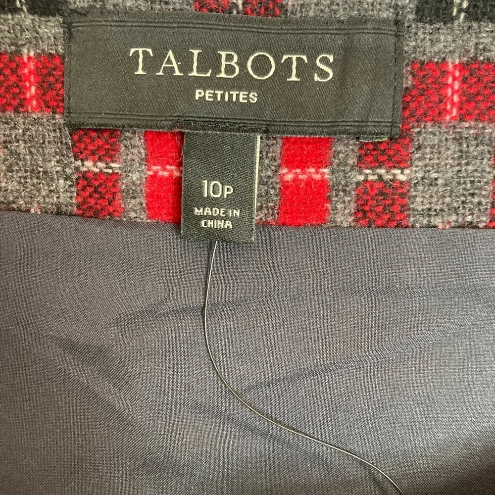 Talbots Wool Blend Geometric Mini Skirt